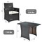 Costway 3PCS Patio Rattan Furniture Set Cushion Sofa Armrest Garden Deck